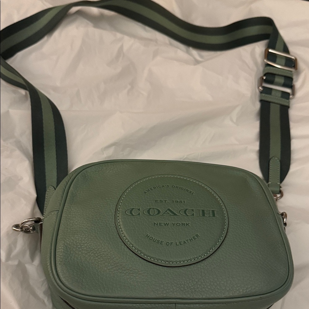 Coach Olive Green Leather Crossbody